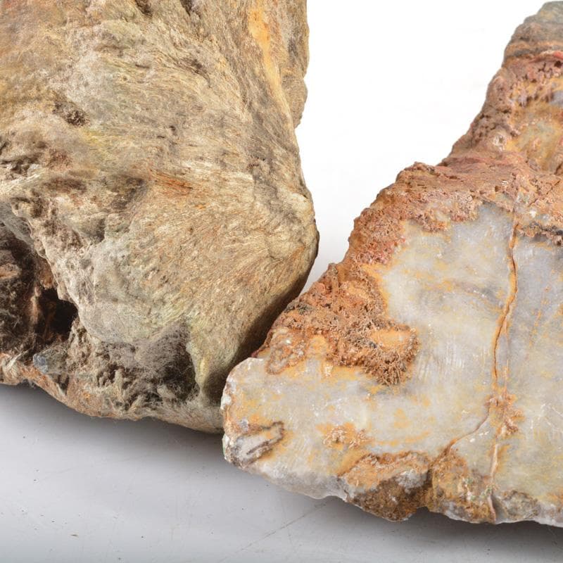 天然石　鑑賞石　菊花石など　置物　2点まとめて　C　5458A