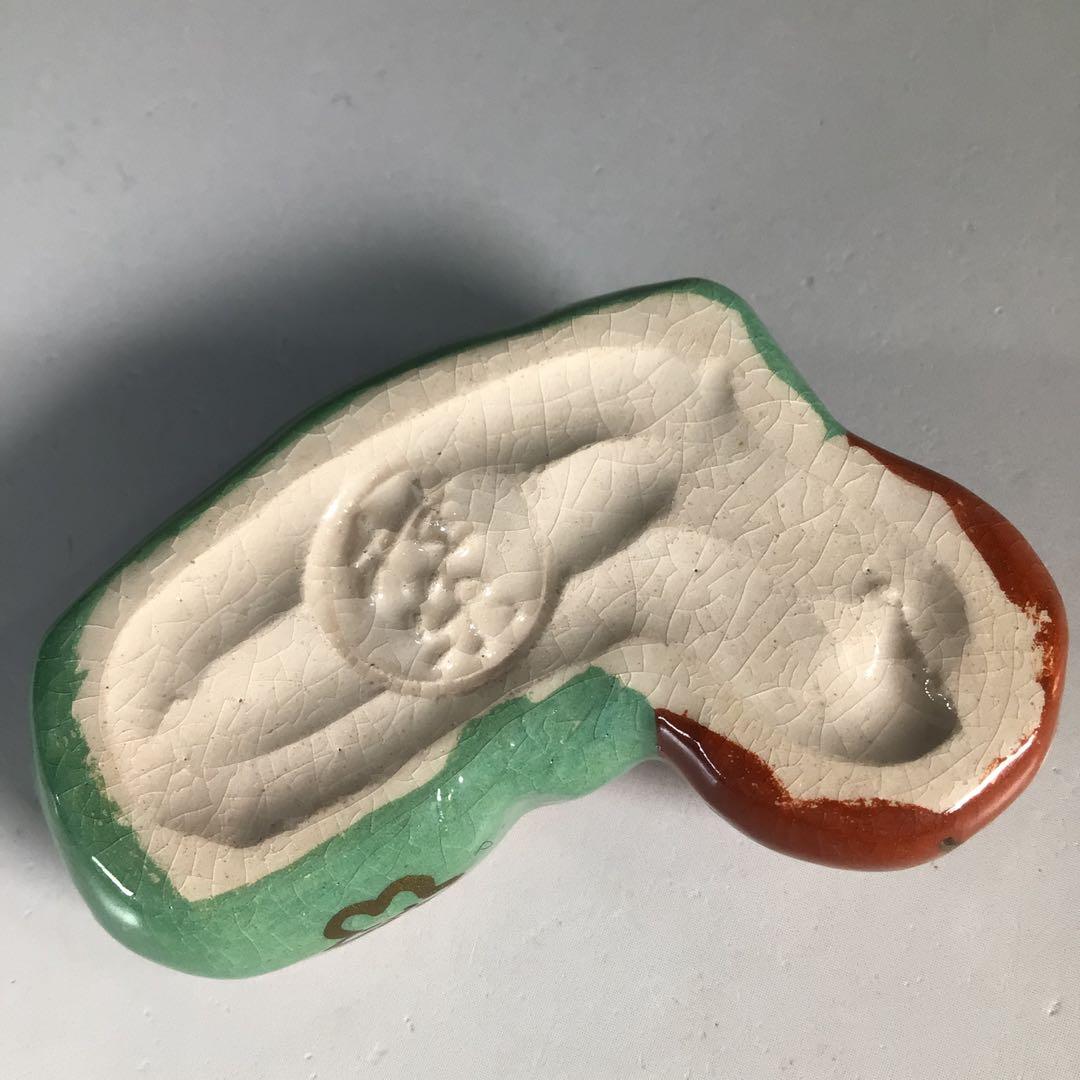 Ｎ３７２　香合　『桂窯　伊東桂楽造』『金彩色絵』『立雛香合』　共箱　茶道具