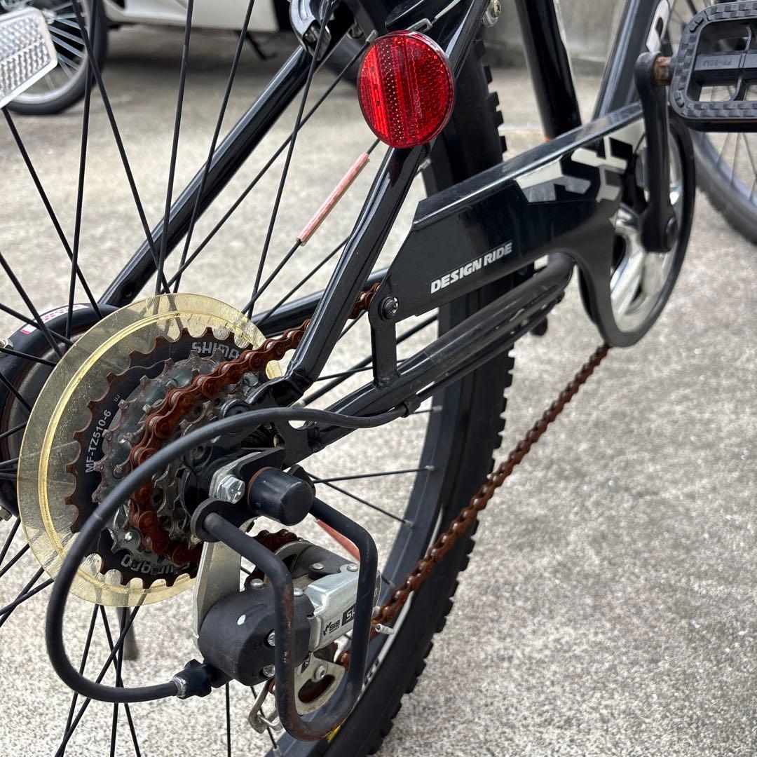 訳あり！人気！ドライド　24インチ　自転車　黒赤　引き取り限定