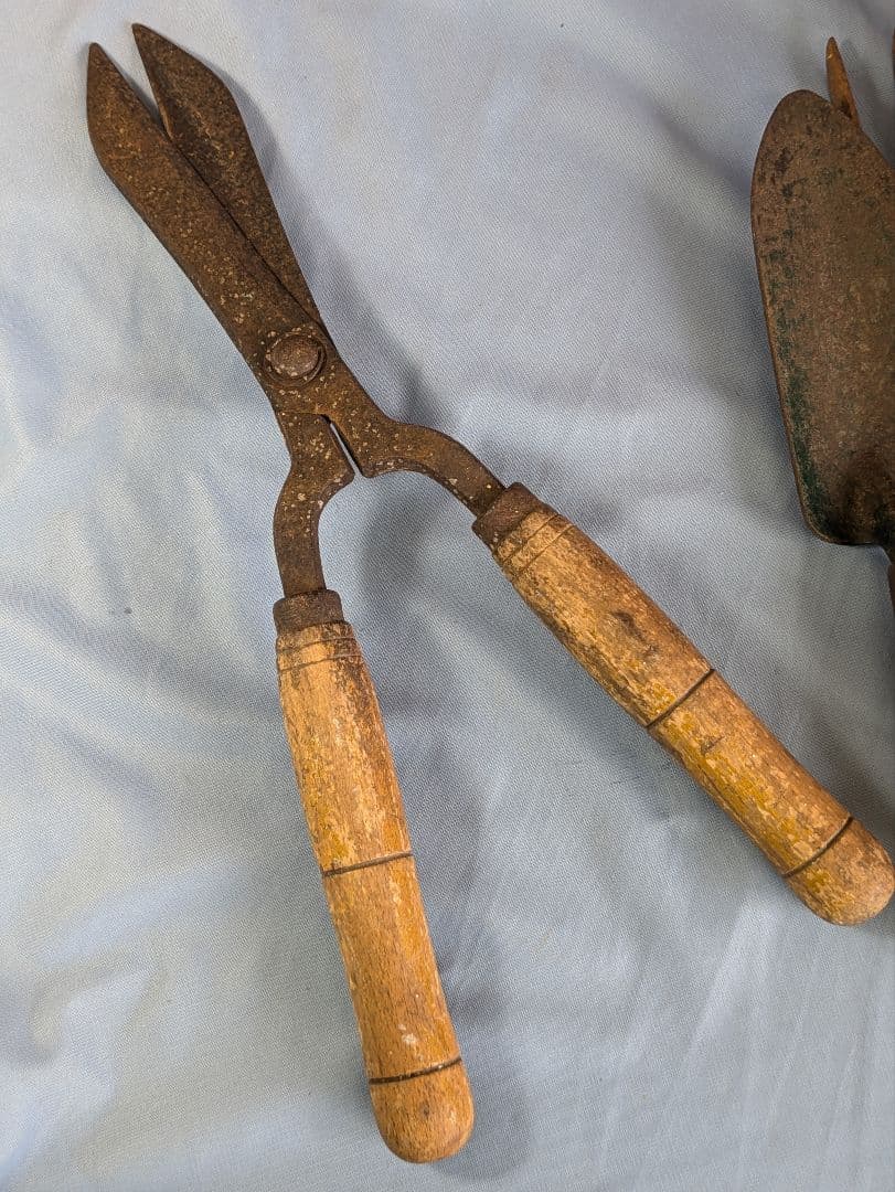 イギリス アンティーク ガーデニングツール園芸用品 3点セット