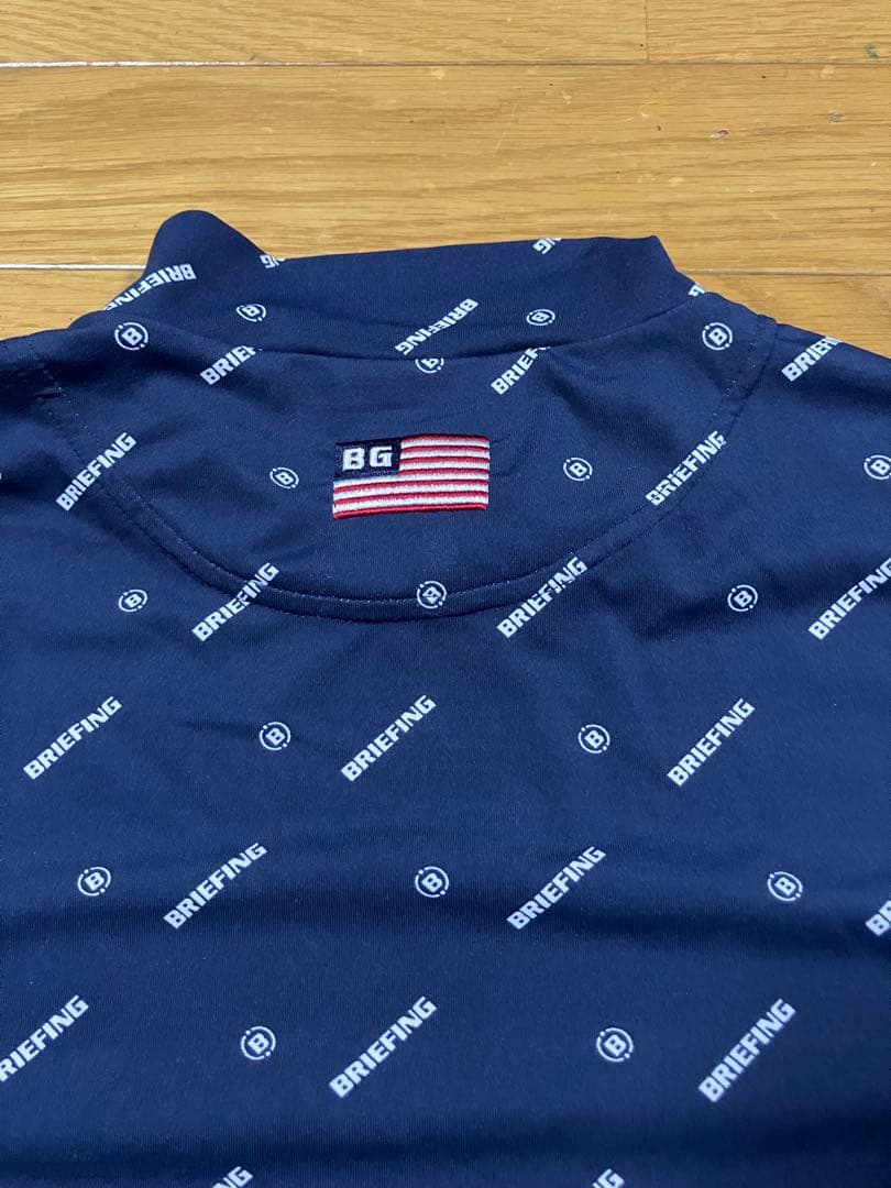 ブリーフィング　BRIEFING ネイビー Mサイズ モックネックシャツ