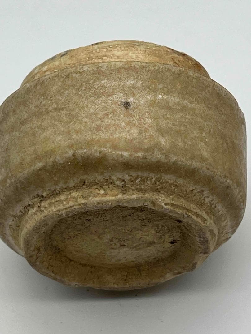 唐時代　青磁 相州窯 點彩 飛斑　香盒 粉盒 茶入　茶道具　唐物(F-84)