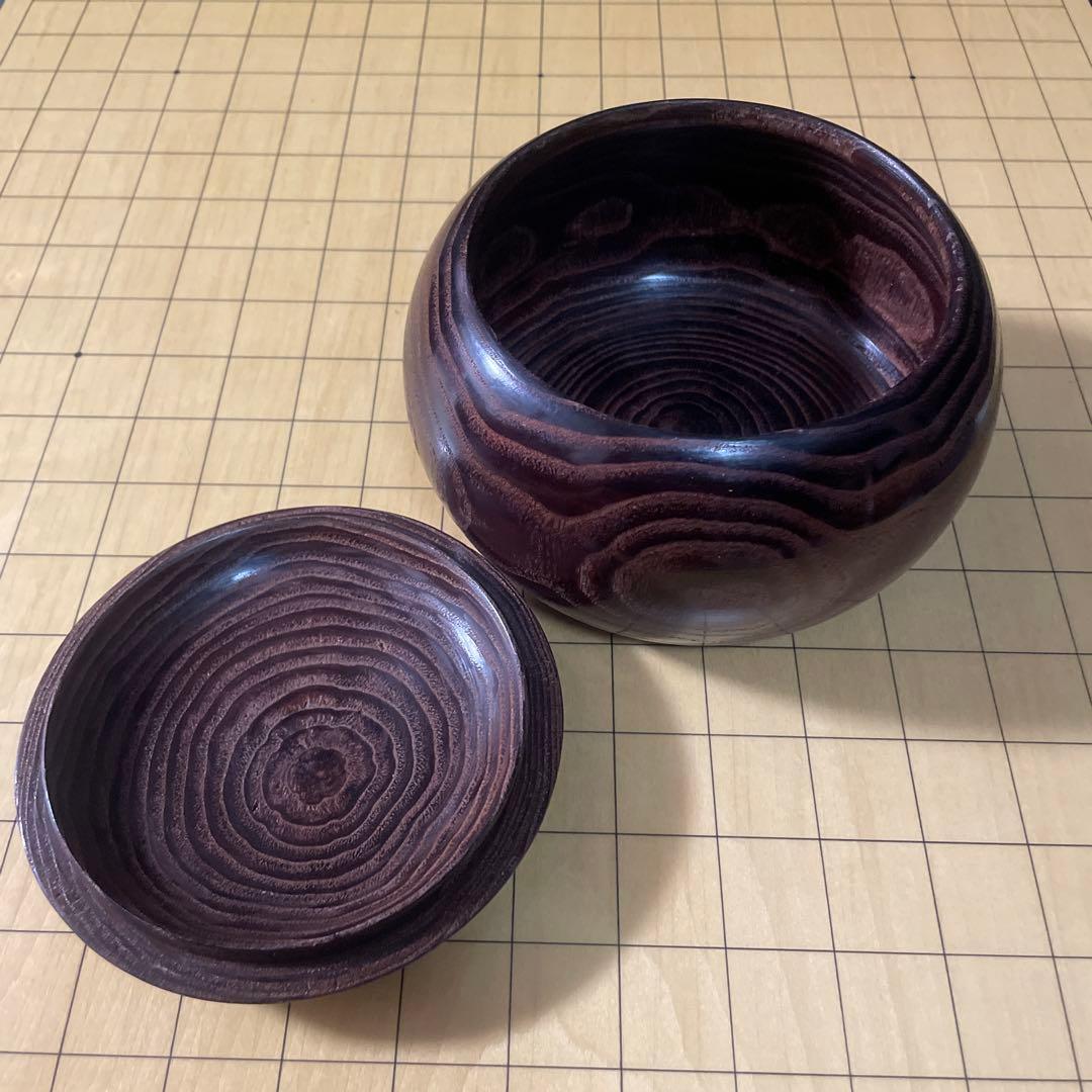 囲碁セット 木製囲碁盤 ５寸　脚付　日向特性蛤碁石黒那智黒28号（7.5mm）