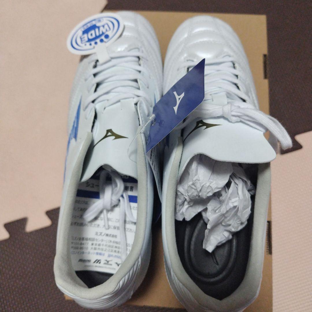 未使用★25.5センチ ミズノ モナルシーダNEO3 ワイド　プロ　白　青★