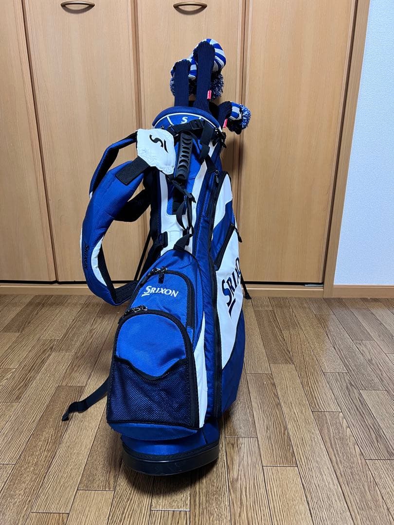 スリクソン　スタンド　キャディバッグ　ネイビー　アイアンカバー　ヘッドカバー付き