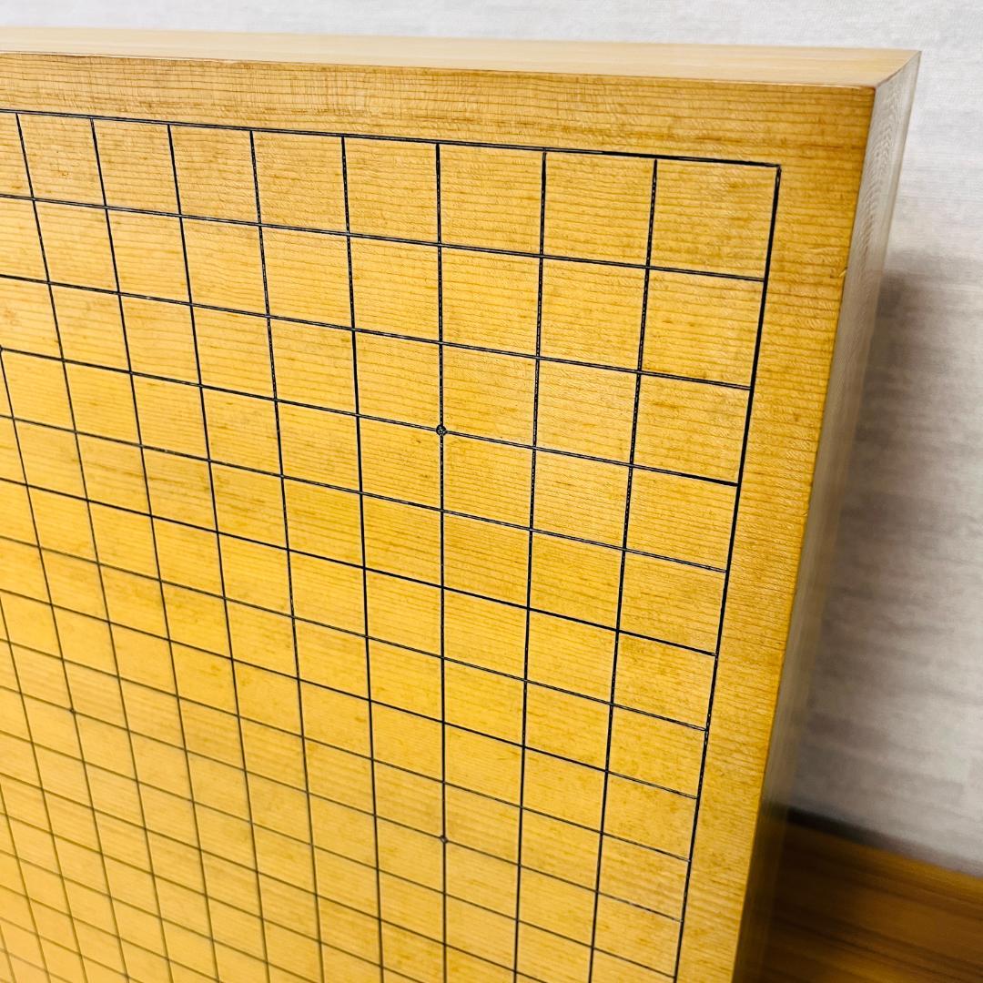 日向碁盤店 脚付碁盤 天地柾 柾目 囲碁 ヘソ有り 19路盤