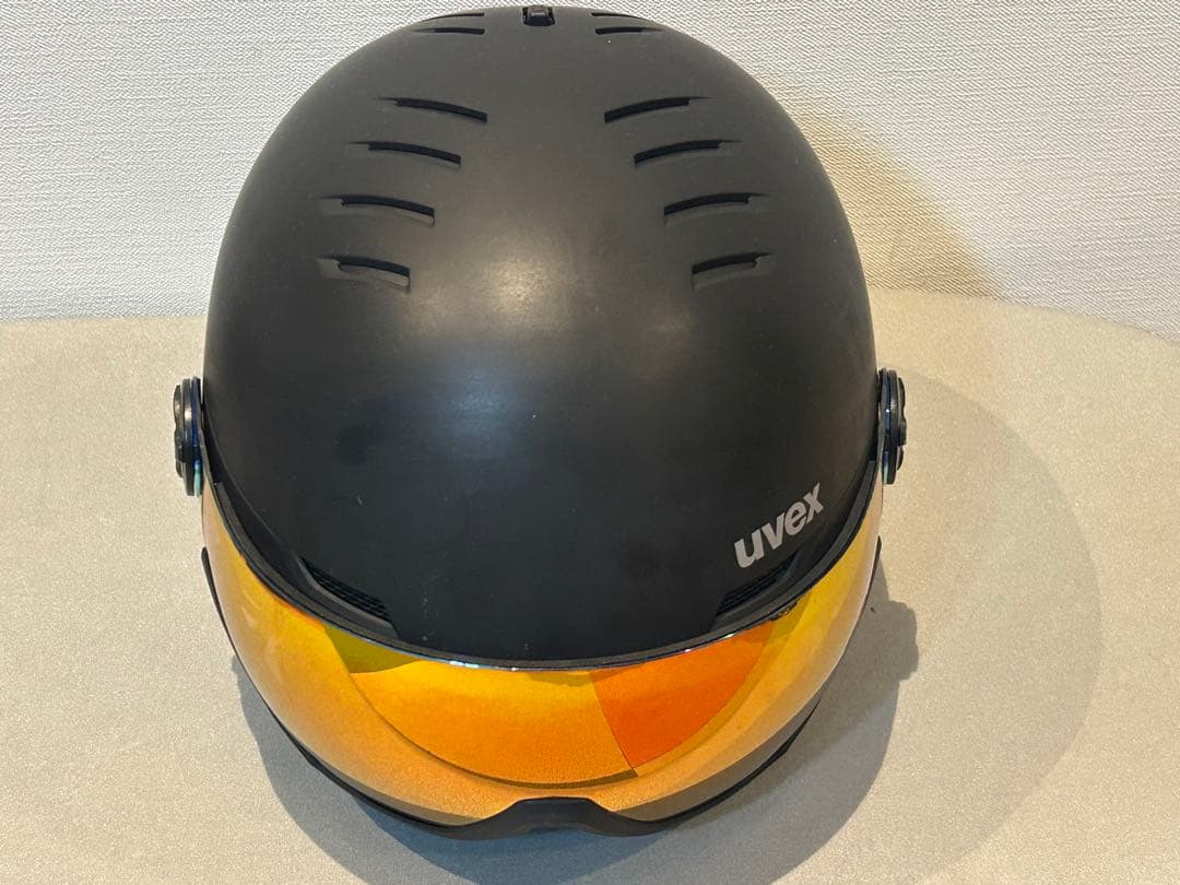 uvex ウベックス ブラックヘルメット オレンジミラー