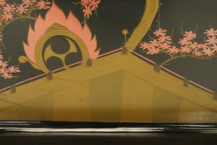 花鳥蒔絵 四方盆 廣蓋(ZE655)