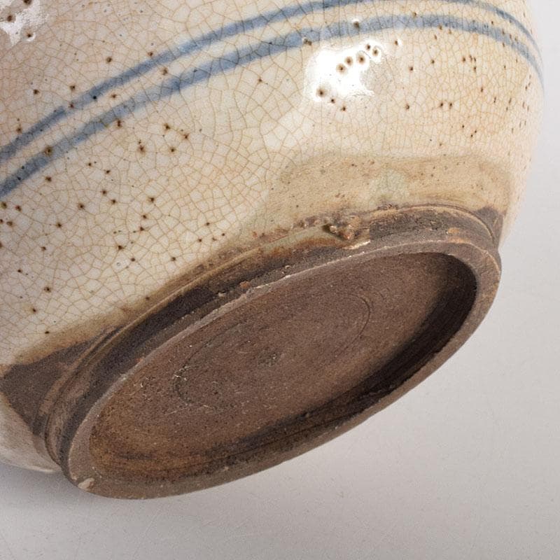 煎茶道具　益子焼　染付花文　大きめ急須　茶壷　時代箱　C　R8055C