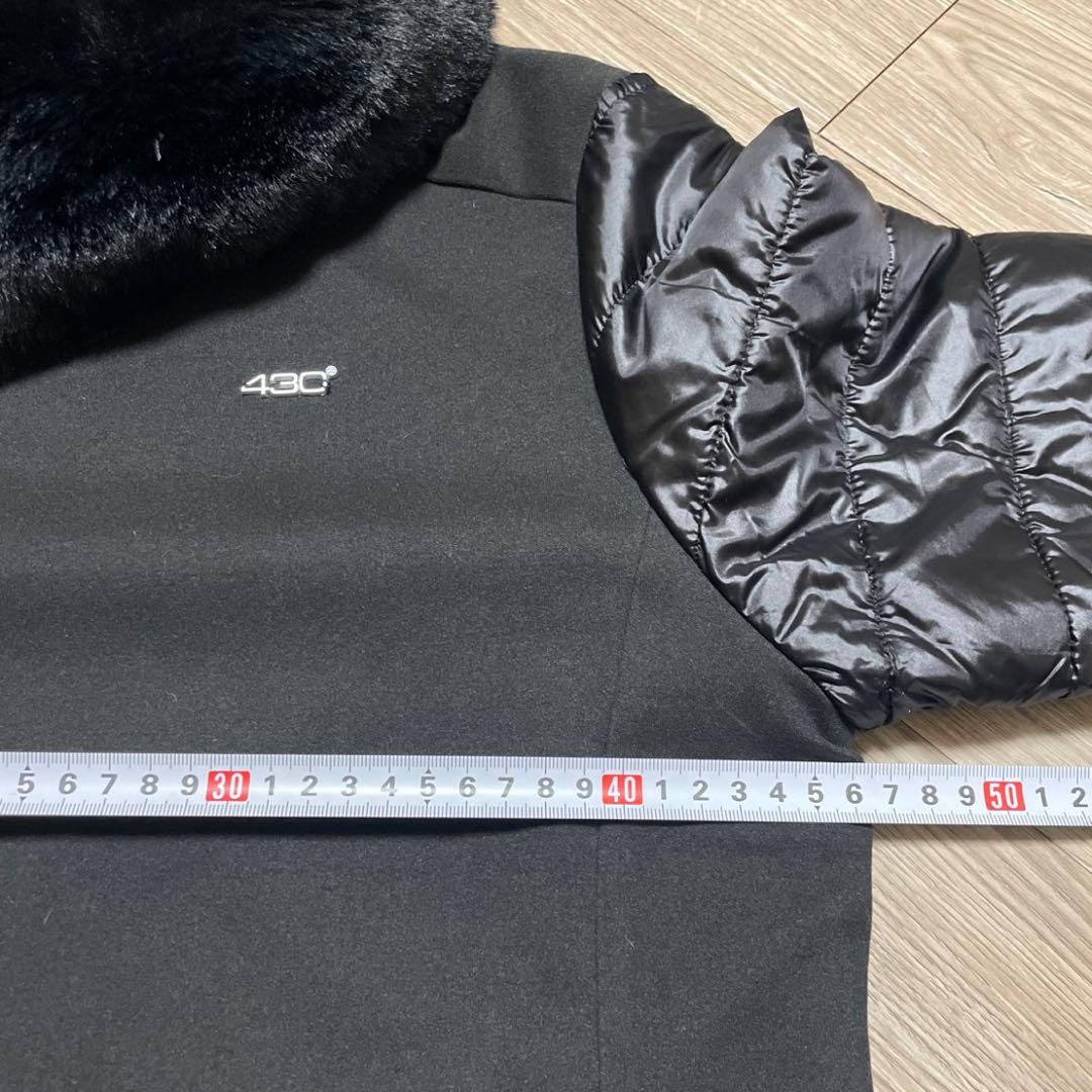 CERVA 黒 カシミア混 ダウン切り替え プルオーバー