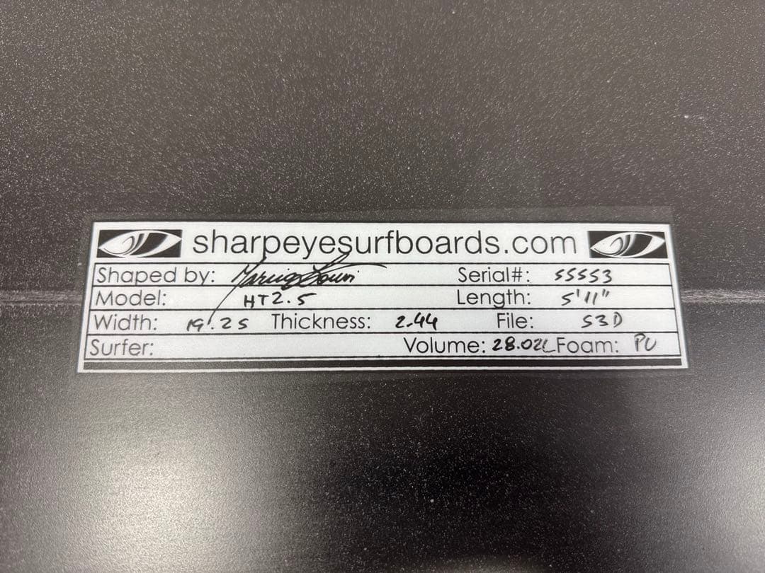 シャープアイサーフボード HT2.5