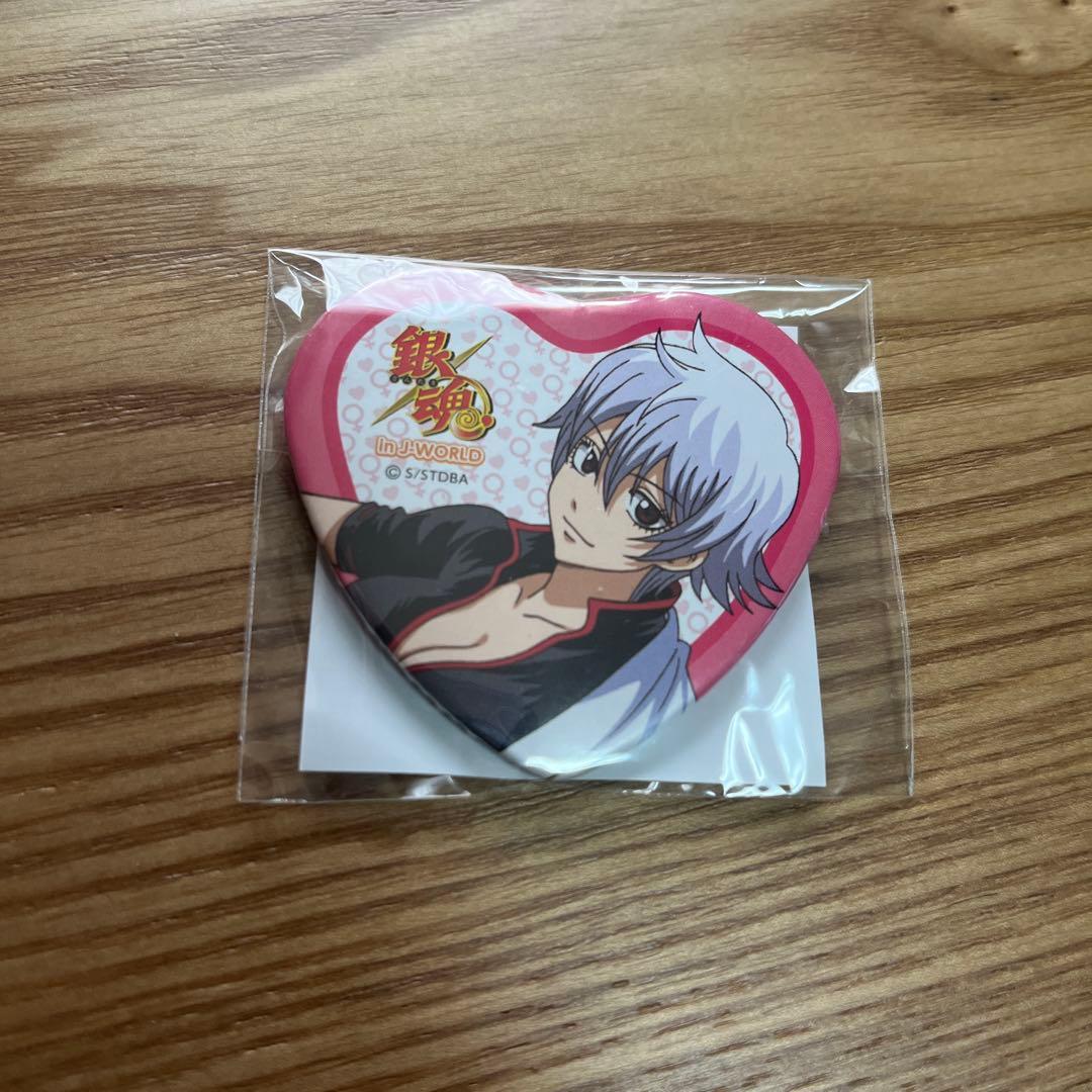 銀魂 J-World 性転換篇 ハート缶バッジ 坂田銀時 銀子