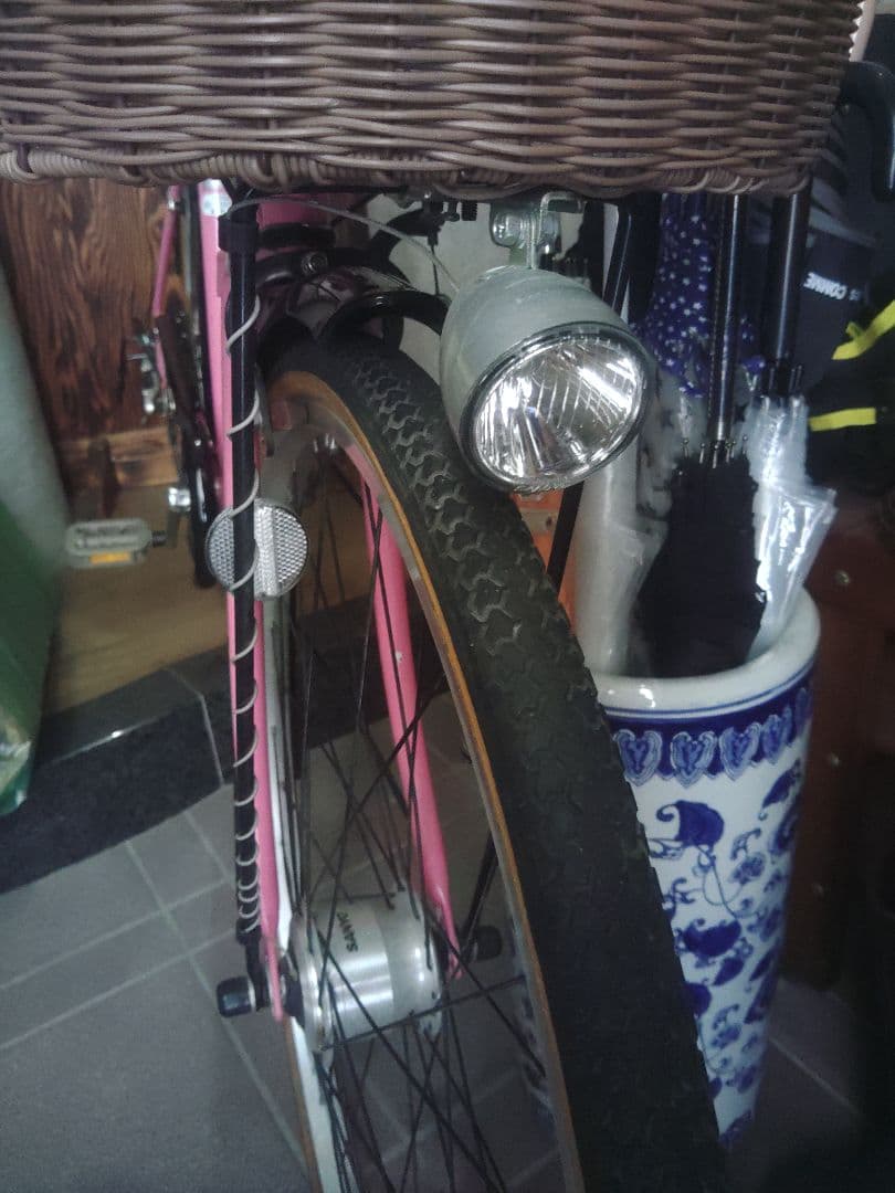 MINI　シティサイクル　ピンク　26インチ　6段ギア　可愛い自転車　持帰り専用