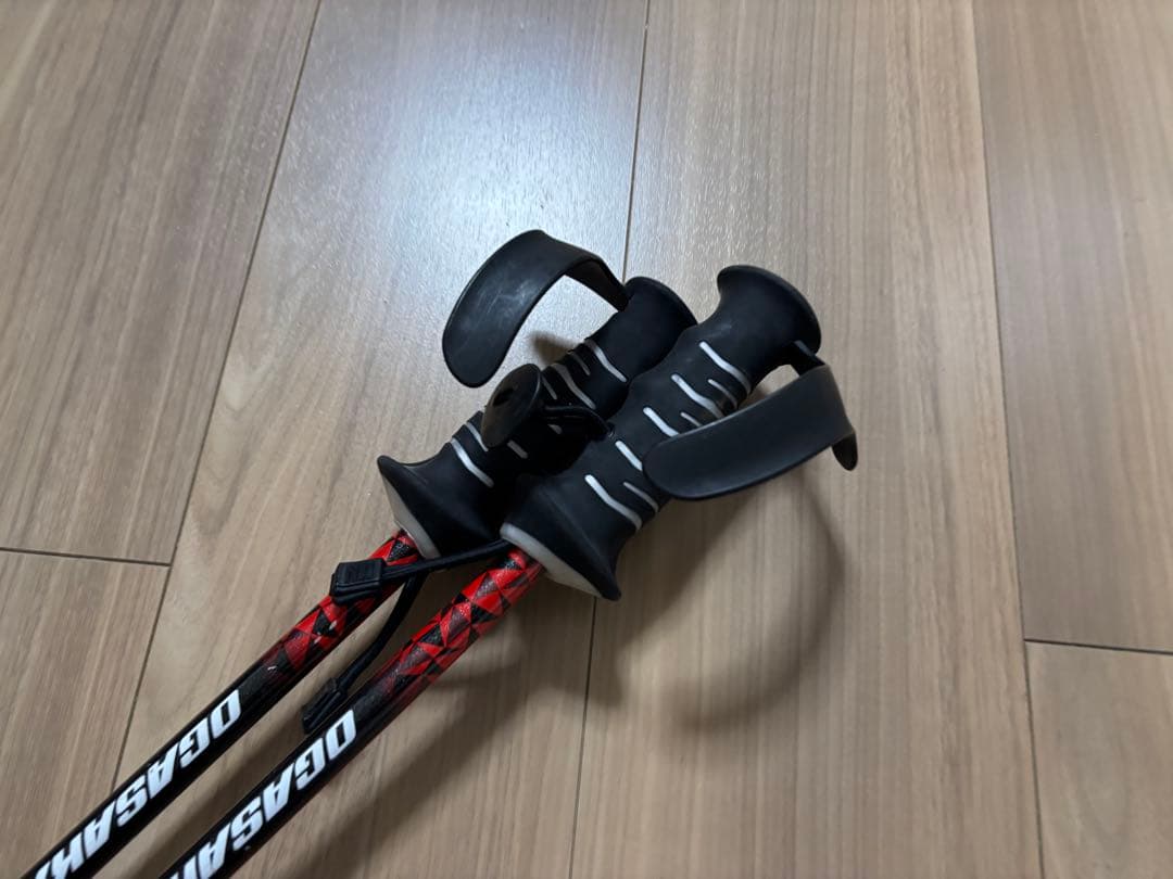 ★お洒落★オガサカ スキーポール ストック 収縮ポール　調整可能　デモ　技術