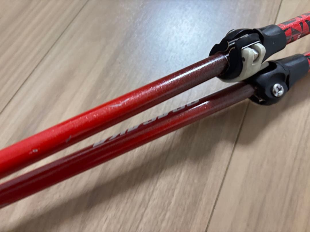 ★お洒落★オガサカ スキーポール ストック 収縮ポール　調整可能　デモ　技術