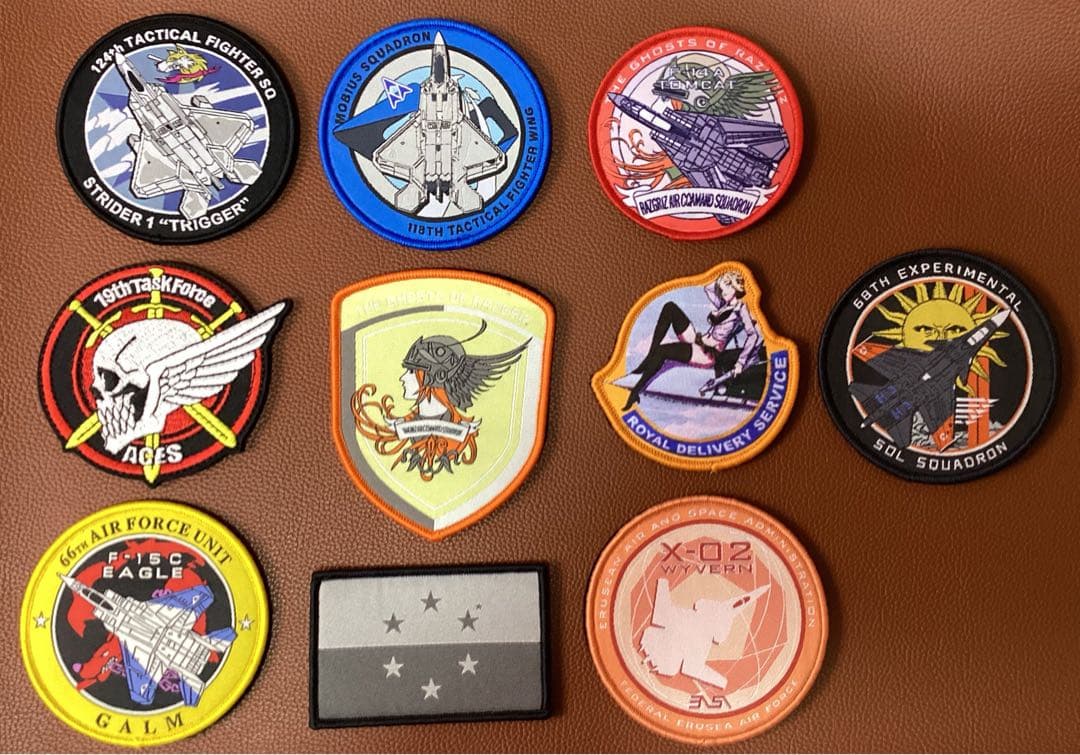 エースコンバット パッチ ベルクロ ワッペン10枚セット