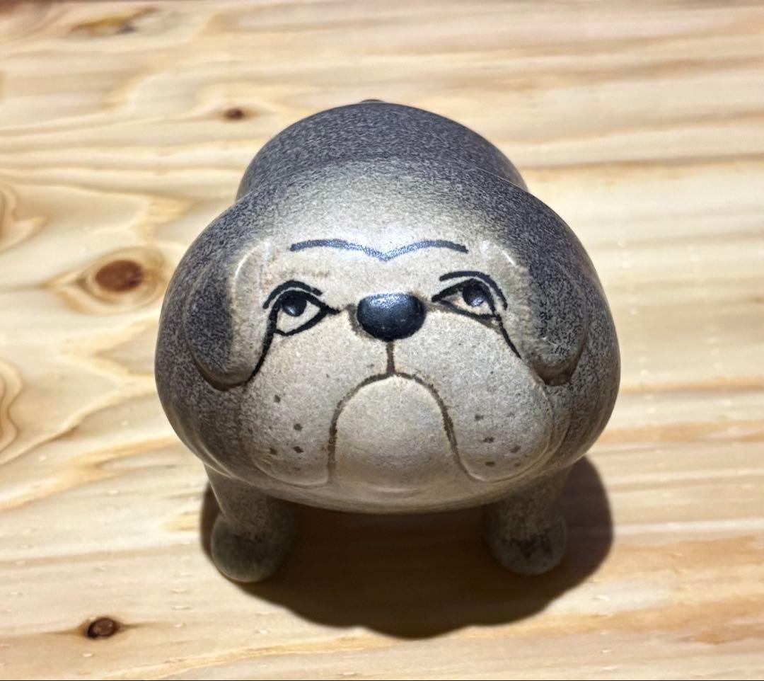リサラーソン　ブルドッグ　陶器置物