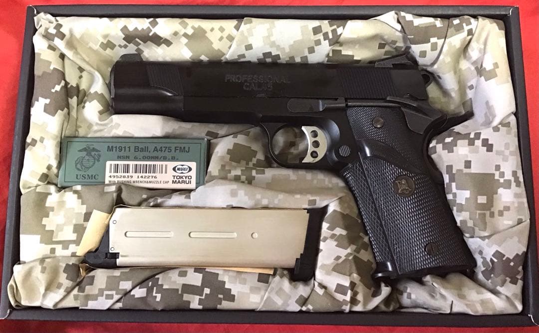 東京マルイ製　MEUピストルリアル刻印カスタム　実物グリップ付き　中古品