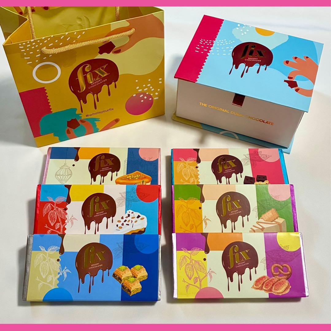 Fix ドバイチョコレート 6種類 箱入りセット ギフト スタイル バレンタイン