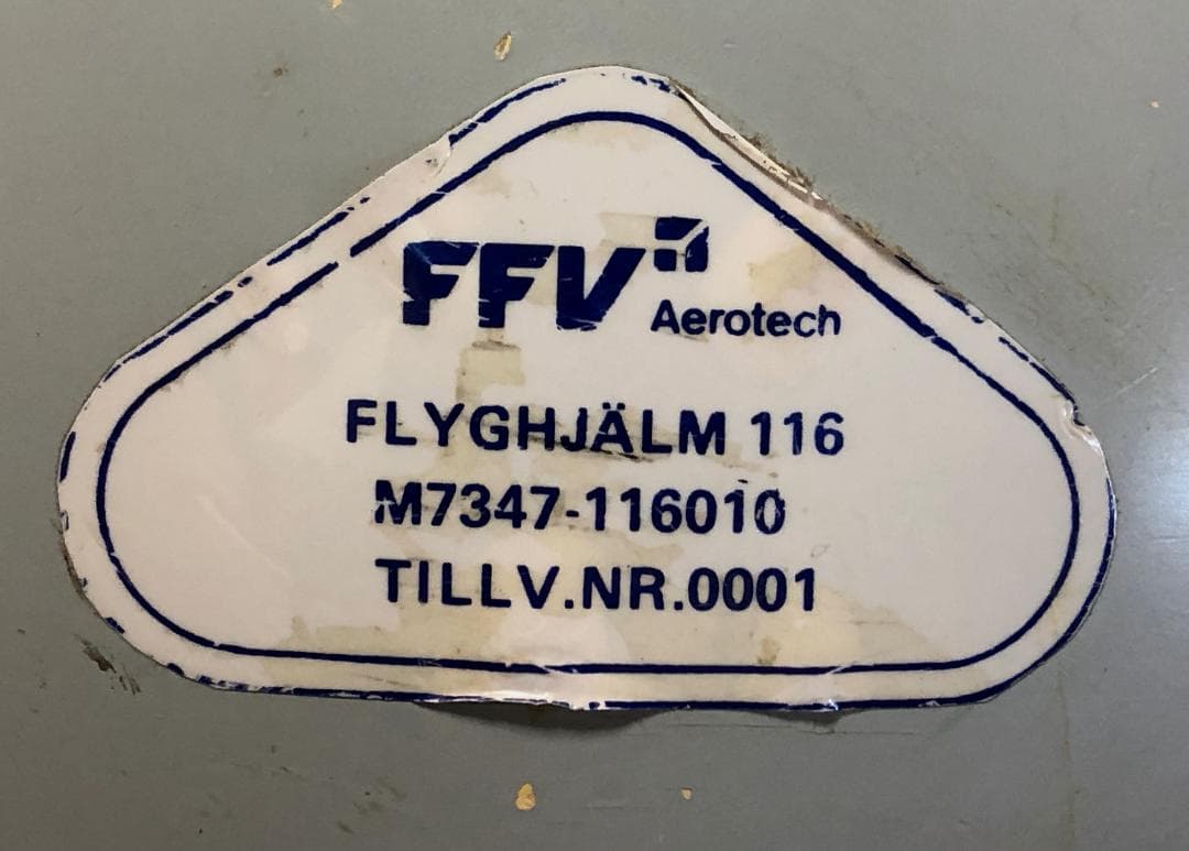 スウェーデン空軍Model116＆MBU-20Pフライトヘルメット試作品