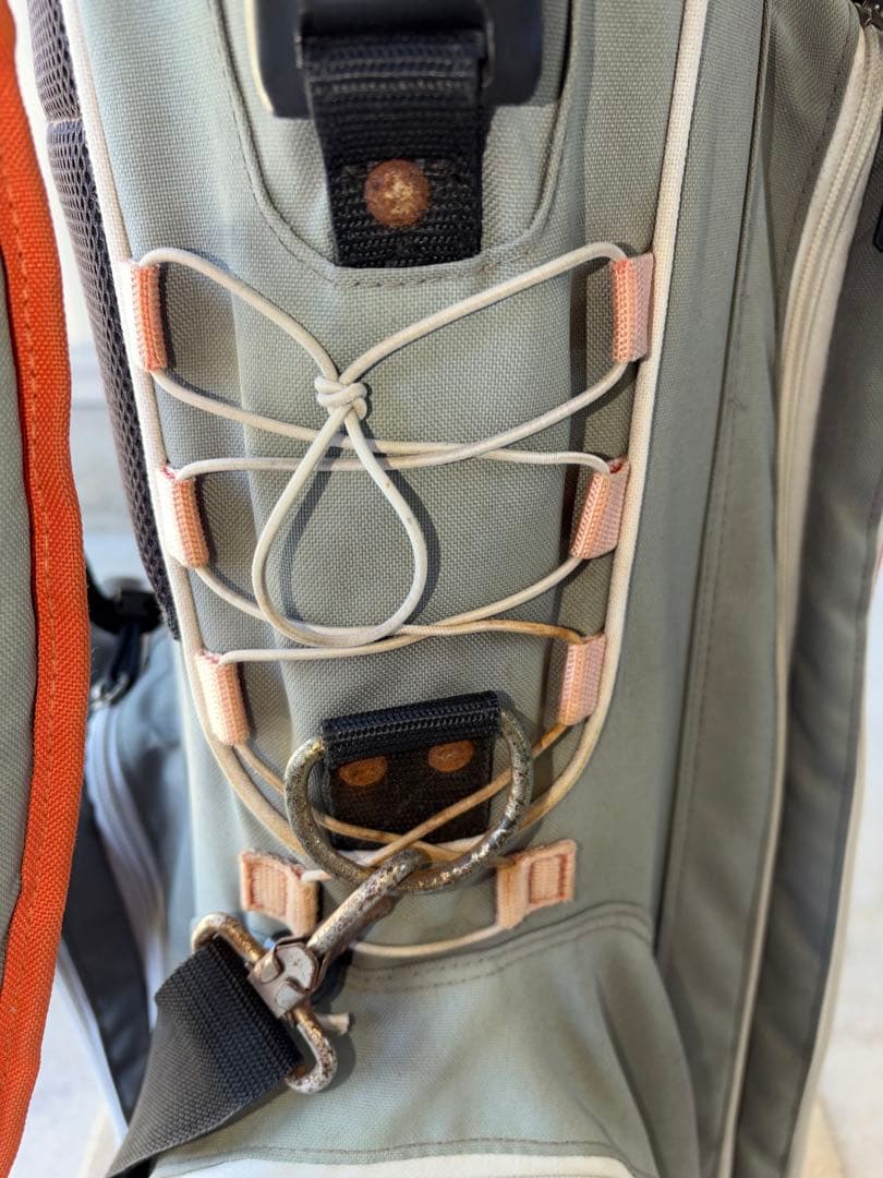 Rough & Swell キャディバッグ オレンジ/グレー