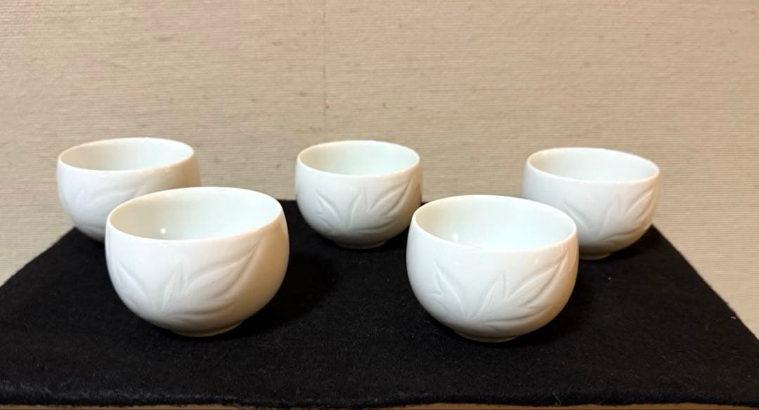 無形文化財 奥川忠右衛門 白磁茶碗五組揃