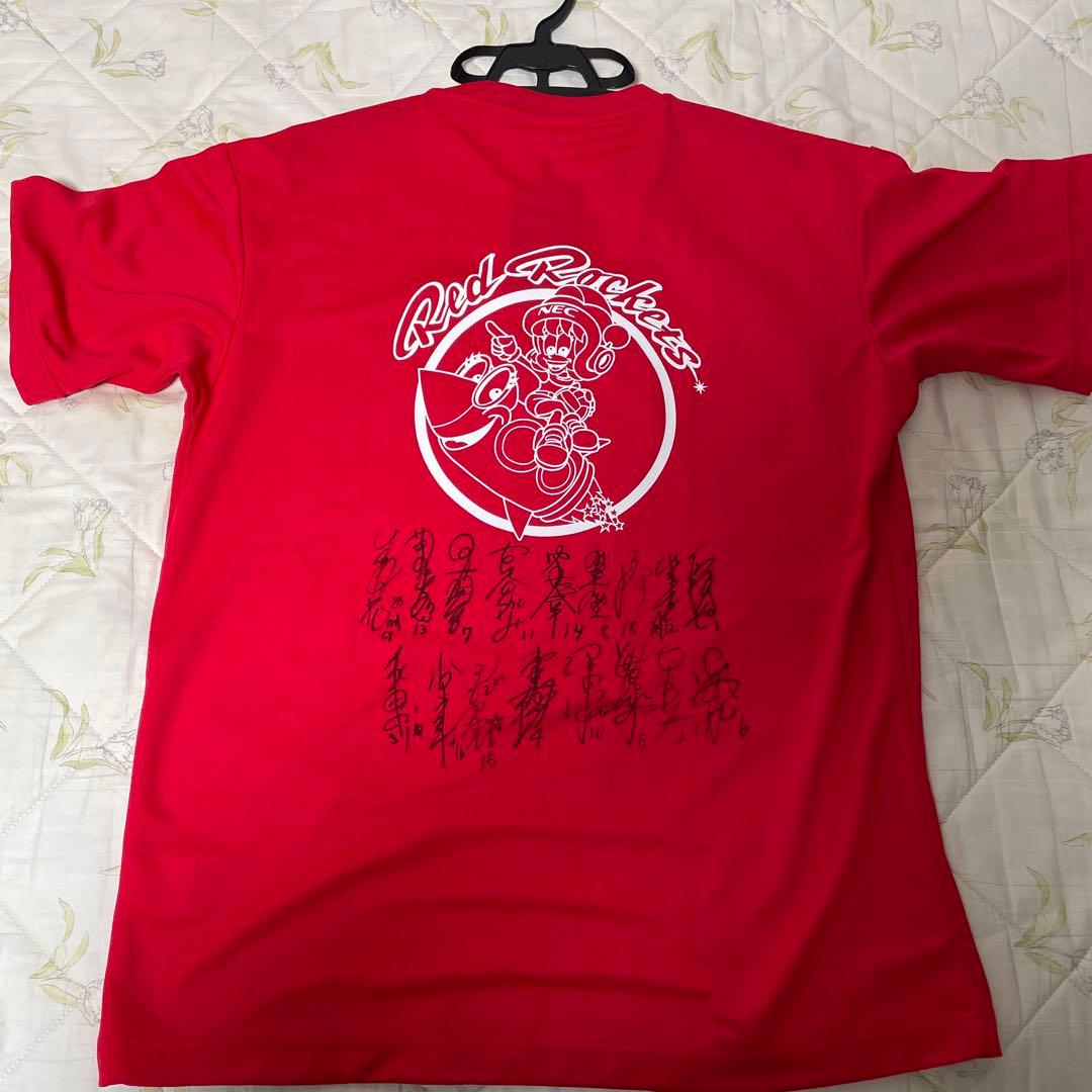 NECレッドロケッツ 選手サイン入り Tシャツ