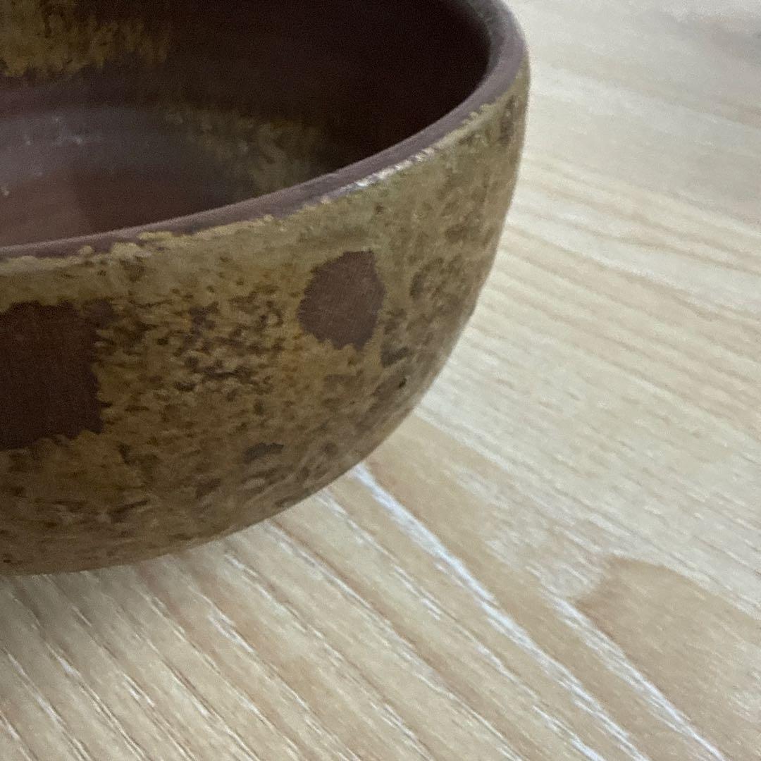 伊部焼　金重陶陽作　茶碗　分銅印　共布　潮香庵陶秀（山本陶秀）識箱