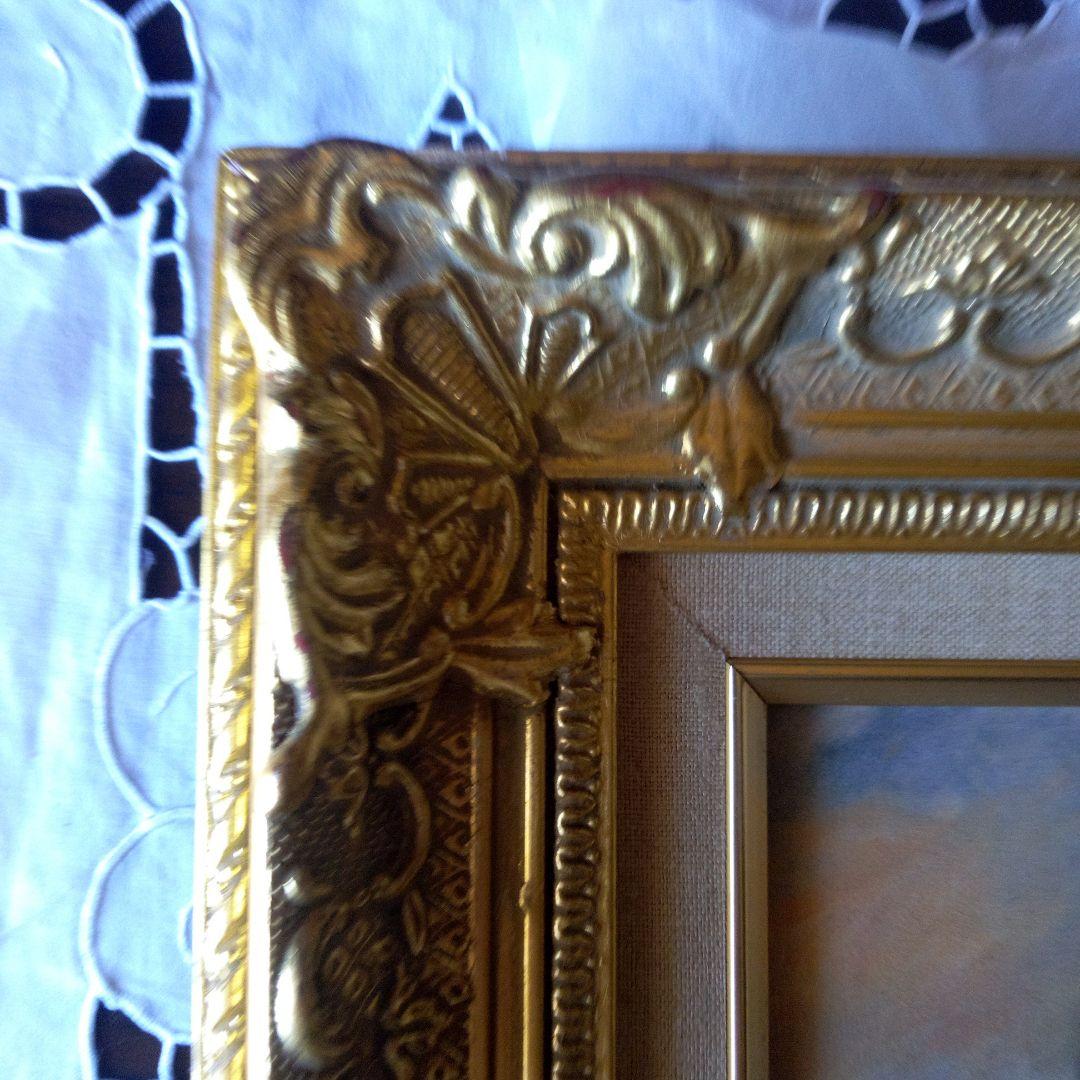 印象派 女性の裸体画 金色フレーム付き