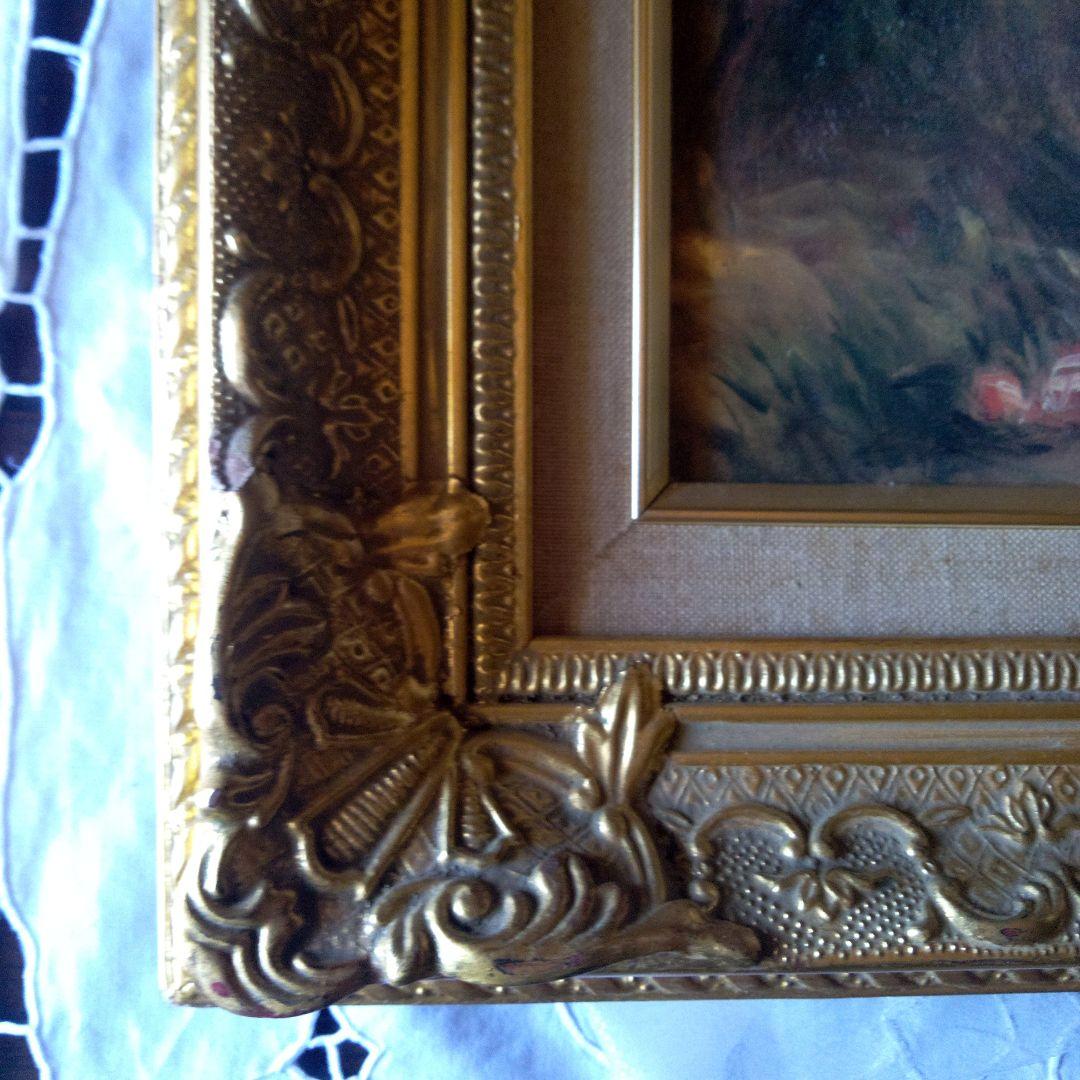 印象派 女性の裸体画 金色フレーム付き