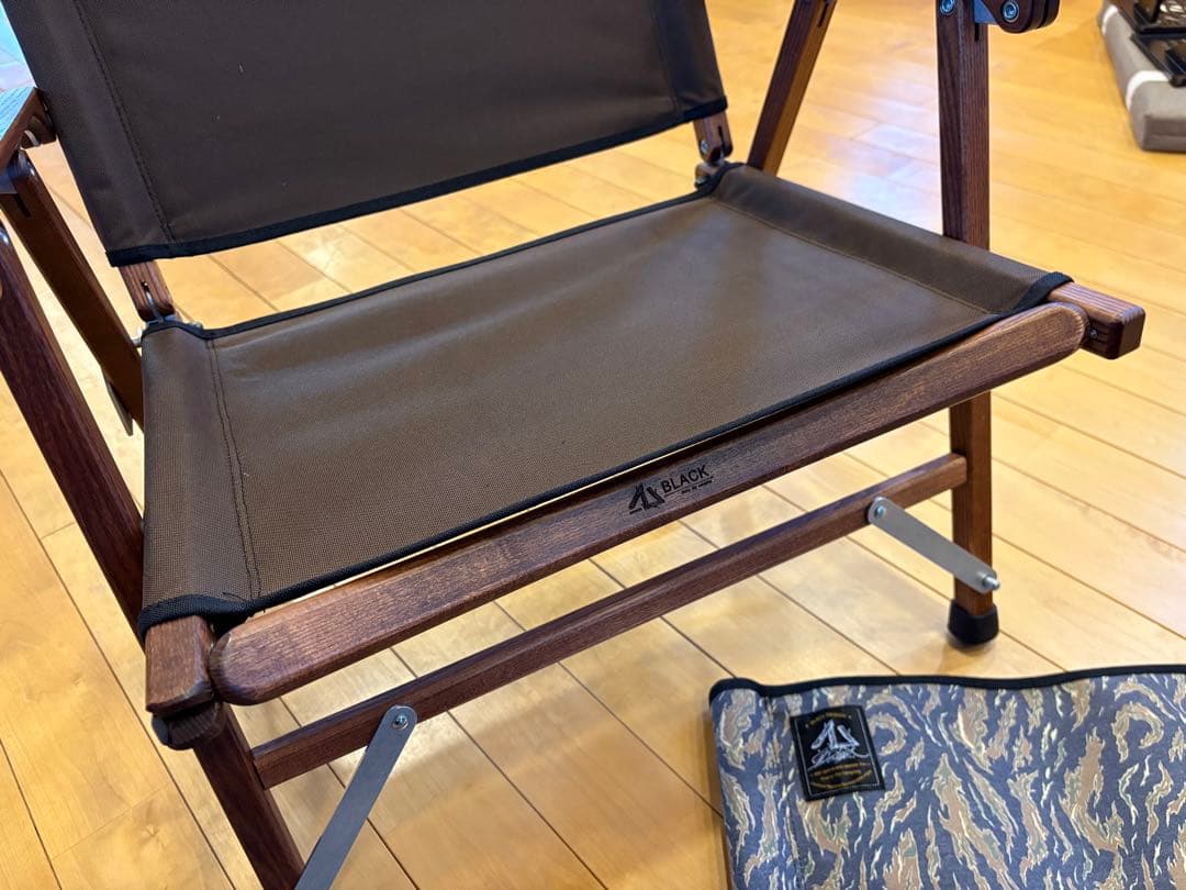 RAH　ブラックデザイン　ローチェア　ブラウン　限定タイガーカモ　生地付き