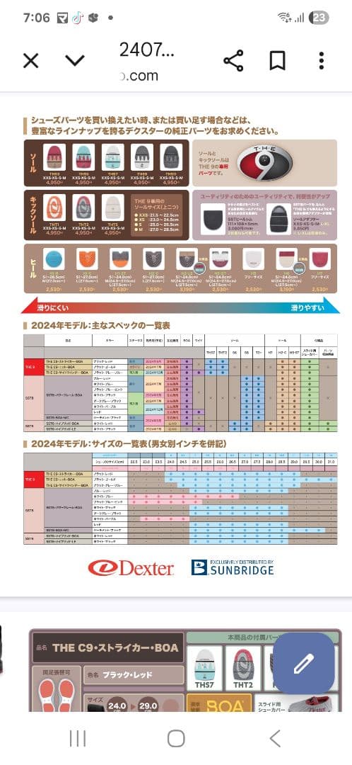 Used品 Dexter THE 9 サイドワインダー サイズ6M 左右兼用