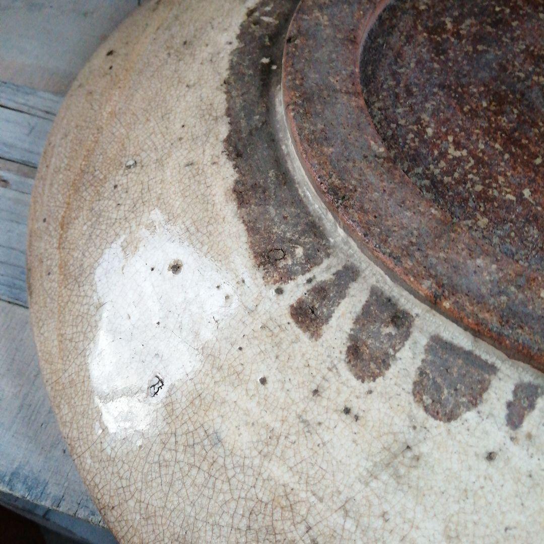 御深井焼　御深井釉絵付大皿　53cm　江戸後期