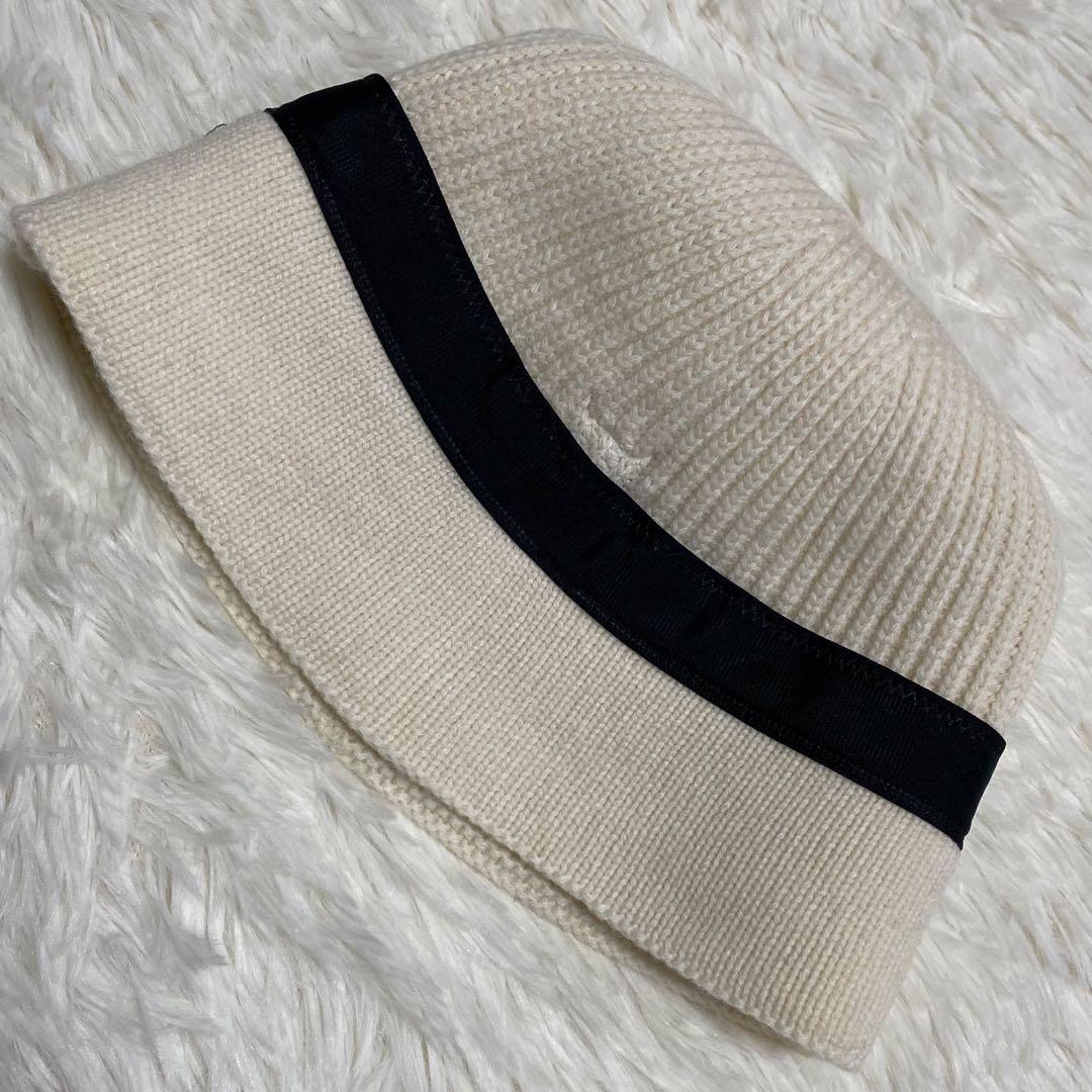 新品タグ付✨ワック　2WAYニットバケハ　白ロゴウール　ファーポンポン取り外し⭕️