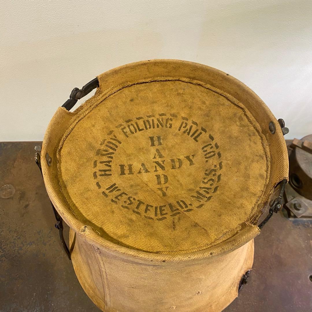 \"HANDY\" Folding Canvas Pail ビンテージ