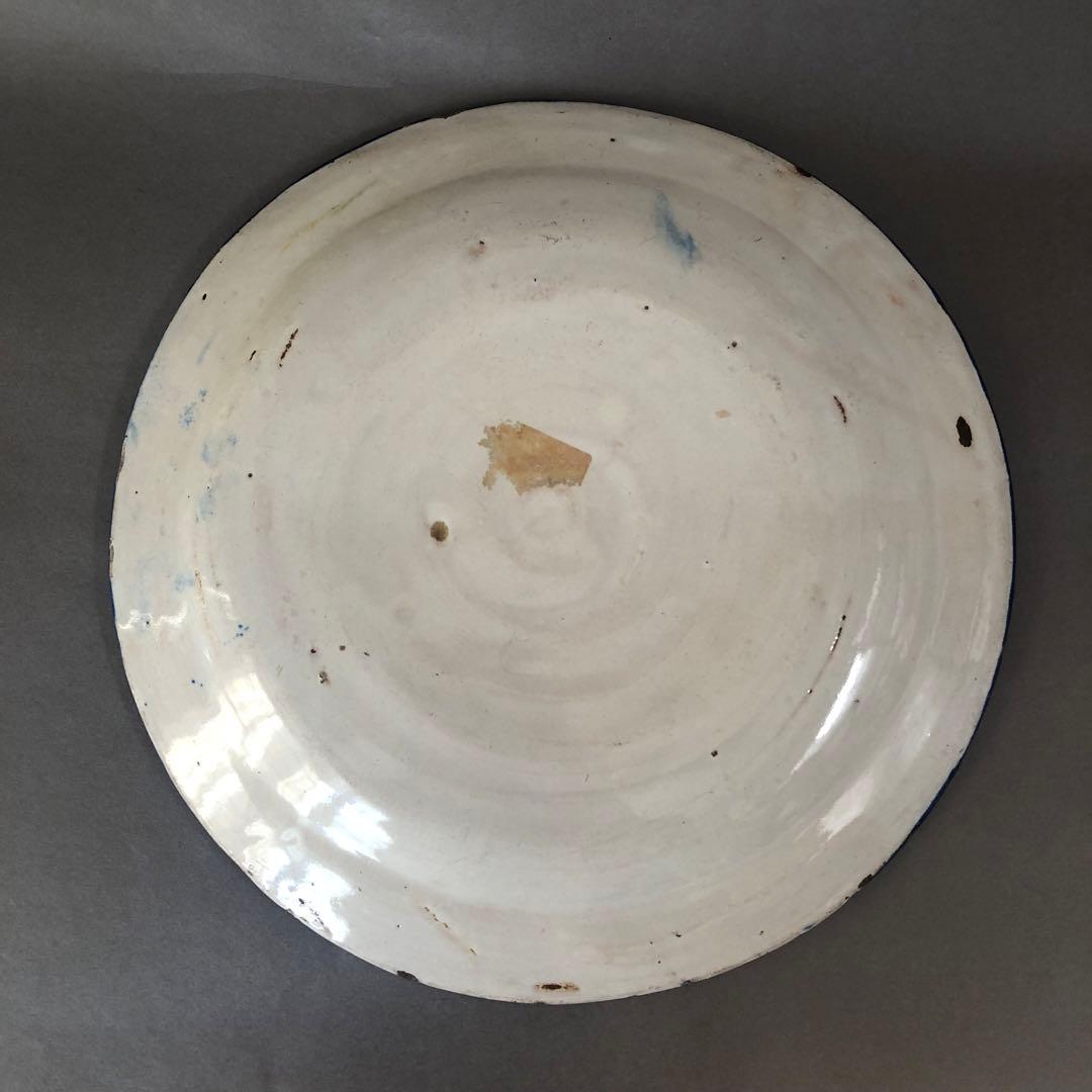 スペイン　アンティーク　鳥の絵の絵皿