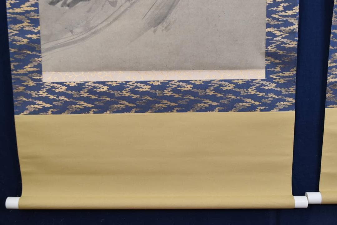 【真作】曽我玄仙/鯉図/双幅/掛軸/名家伝来/AA-816