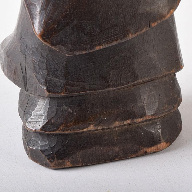 仏教美術　木彫　観音菩薩立像　仏像　在銘　正元作　置物　C　8261