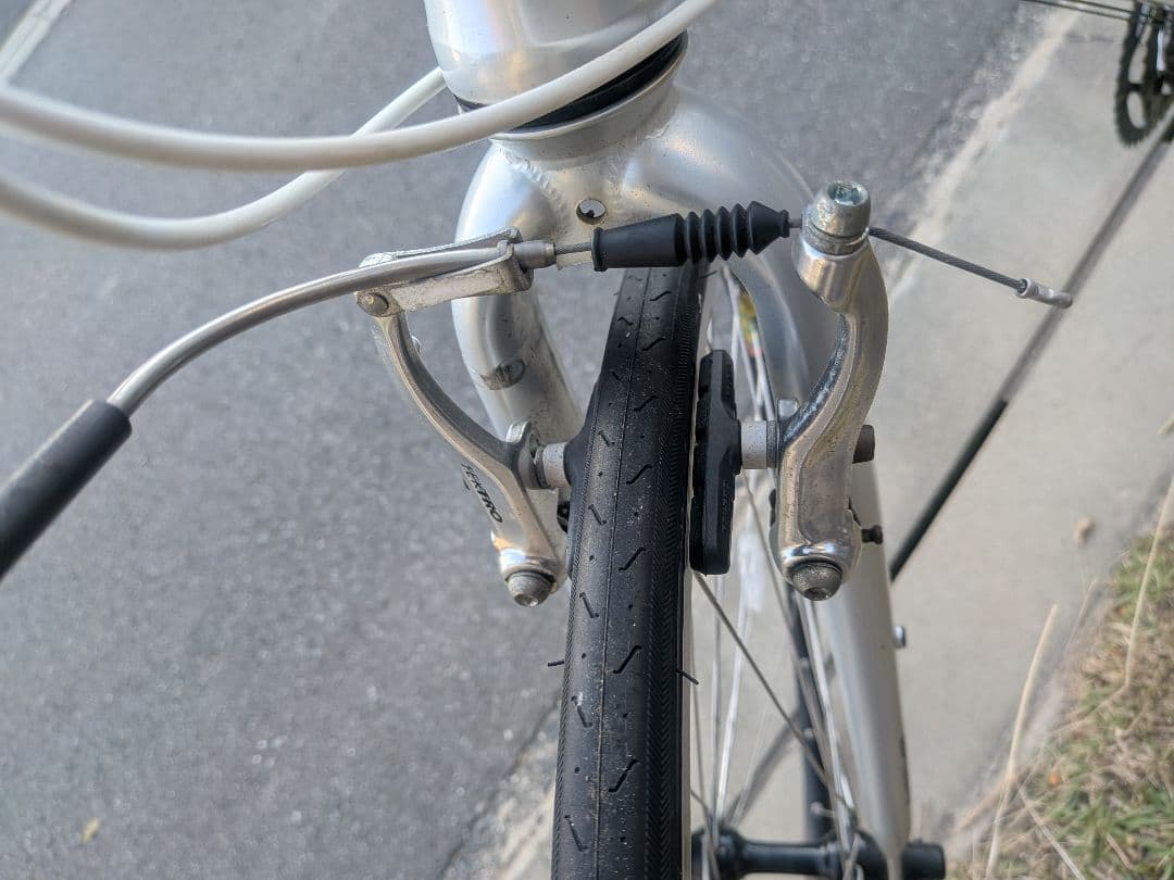 クロスバイク シルバー ２７段 ループキー２本付