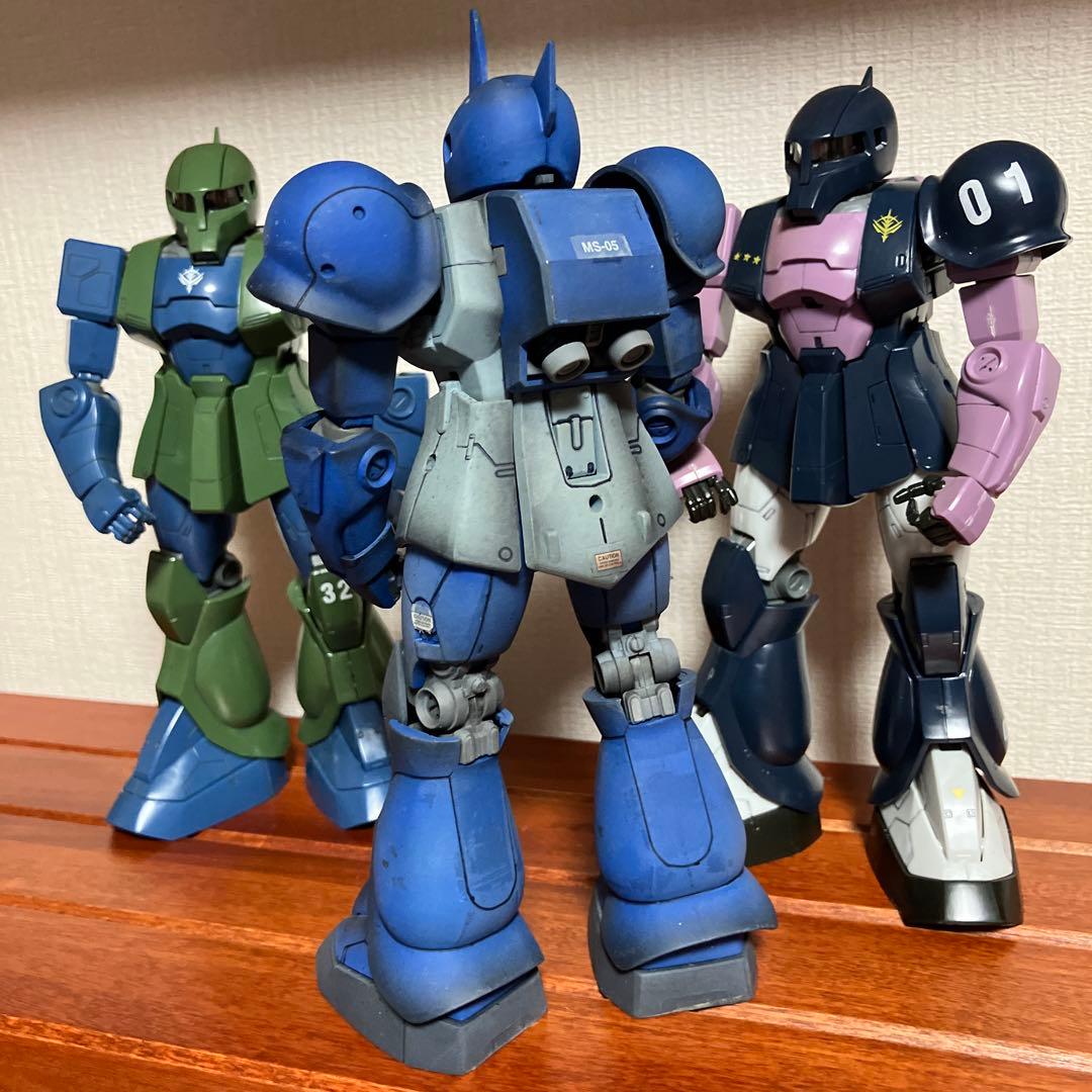 【ジャンク】MG ザクI：ランバ・ラル専用機、黒い三連星、旧ザク