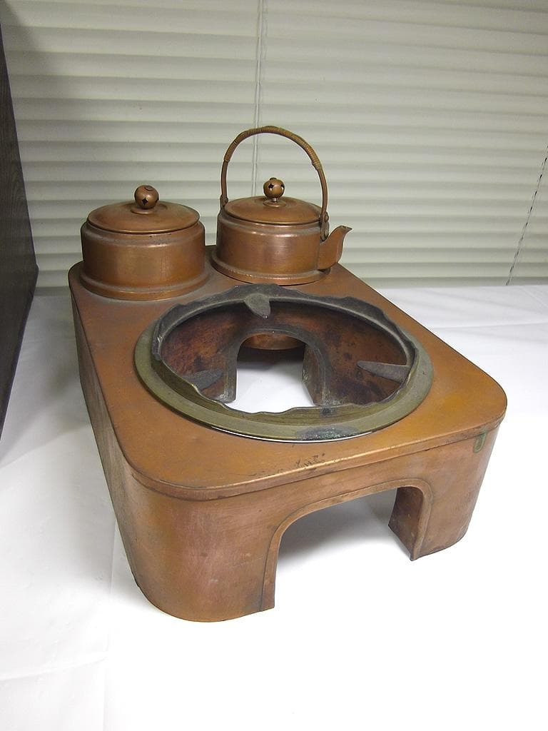 幅65cm 江戸火鉢 関東火鉢 長火鉢 燗銅壺 酒燗器 五徳つき 囲炉裏