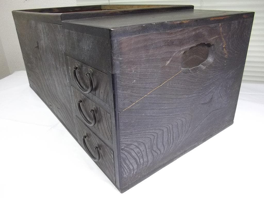 幅65cm 江戸火鉢 関東火鉢 長火鉢 燗銅壺 酒燗器 五徳つき 囲炉裏