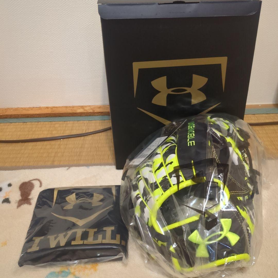 アンダーアーマー 2020年春季キャンプモデル 迷彩 内野手 軟式 グローブ 袋