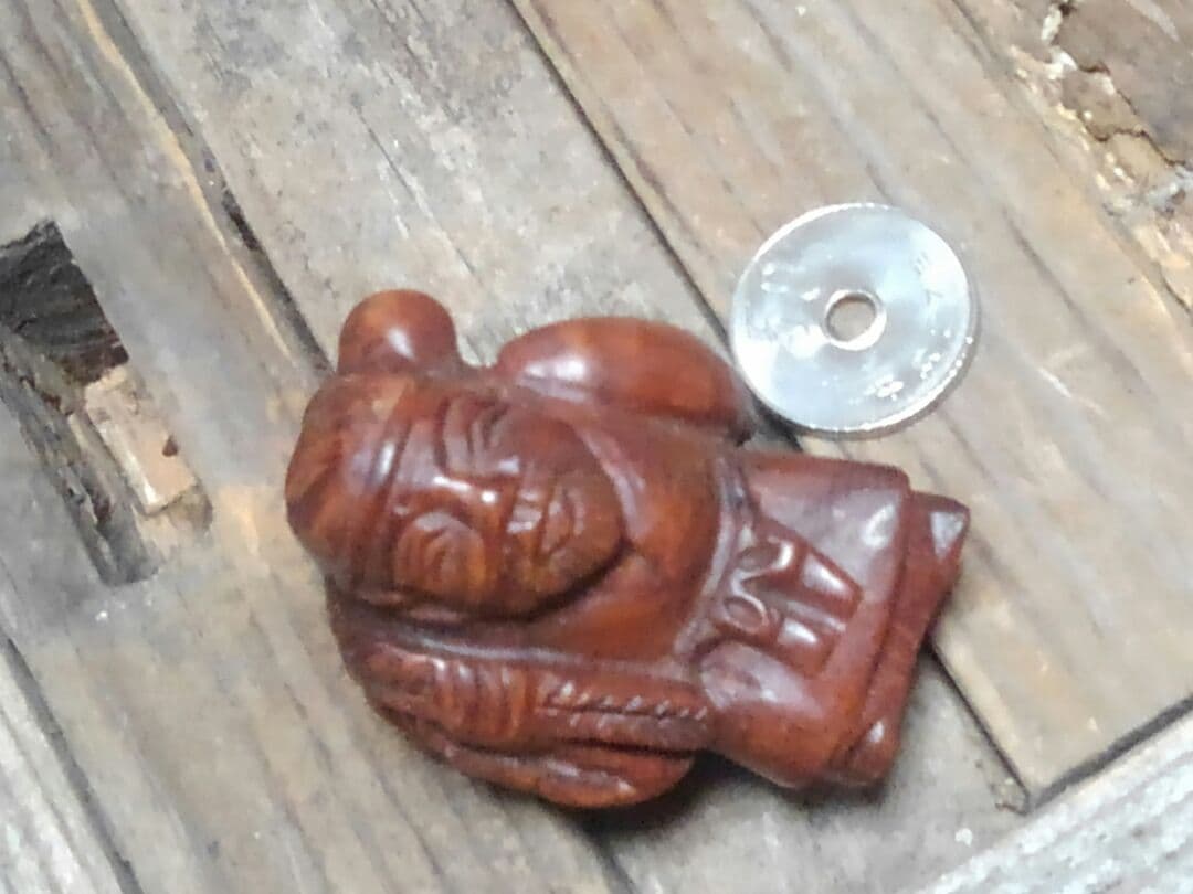 ♥根付け　アイヌ　人物　根付　骨董品