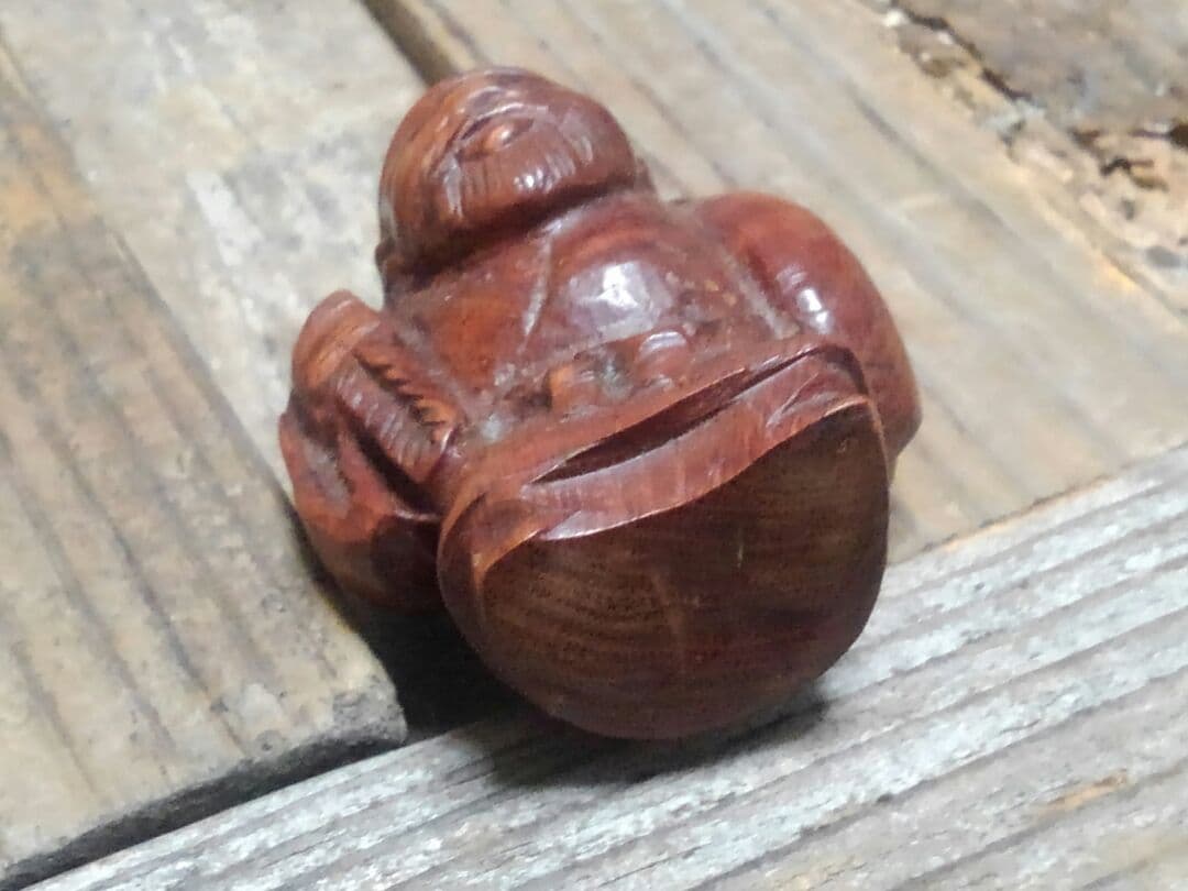 ♥根付け　アイヌ　人物　根付　骨董品