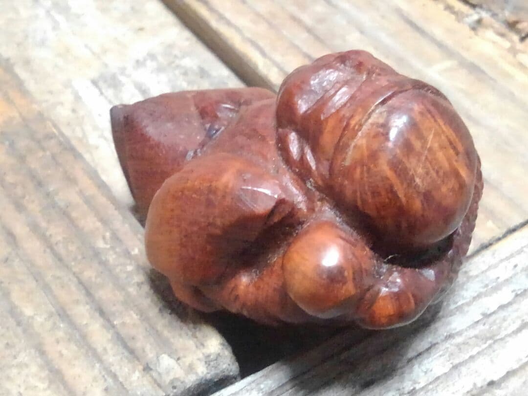 ♥根付け　アイヌ　人物　根付　骨董品