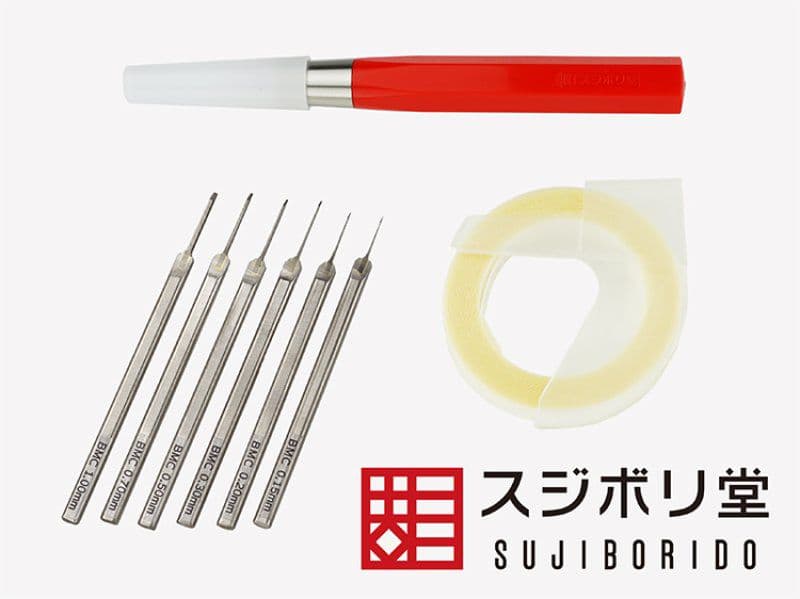 新　お試しセット　BMCタガネ６本、タガネホルダー、ガイドテープ付