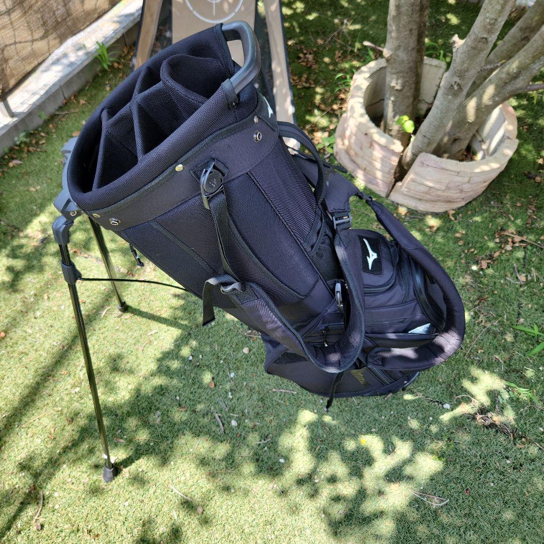 ミズノ　BR-D4 スタンド付きゴルフバッグ 黒