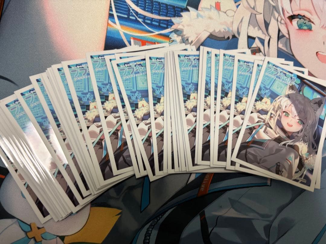 白上フブキ　4周年記念　ラバーマット　プレイマット　デッキケース スリーブ