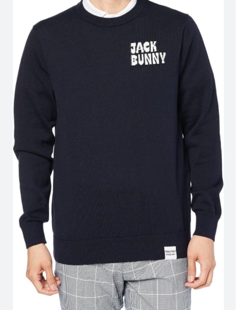 新品Jack Bunny(ジャックバニー)メンズクルーネックニットゴルフセーター